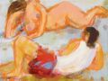 <p>Liegendes Paar Eitempera auf Leinwand 30 x 40 cm 2010</p>